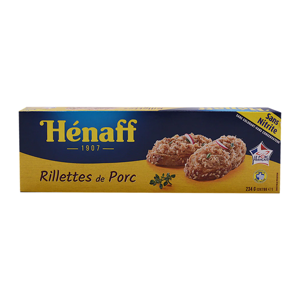 HENAFF Rillettes De Porc/ Pork Rillettes Pate (3 boxes — 78g)
