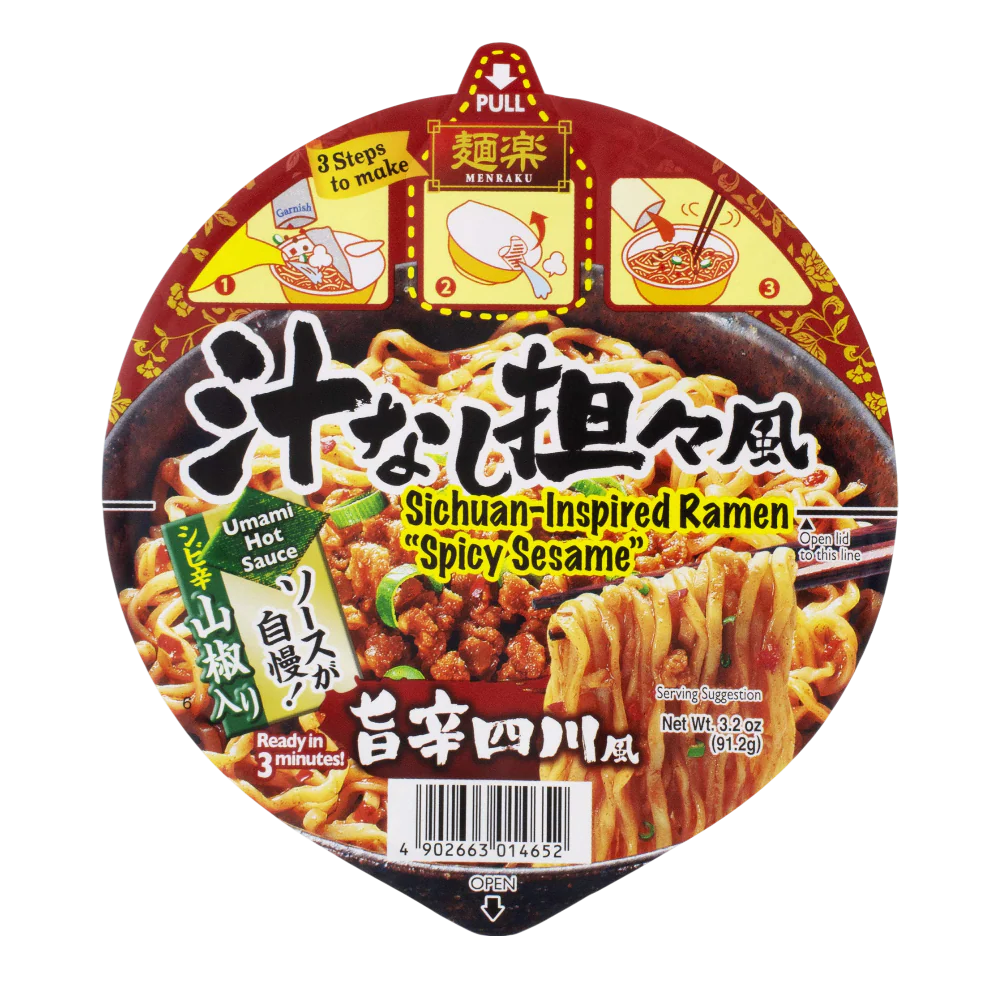 HIKARI MENRAKU Cup Ramen Sichuan Spicy Sesame Taste 91.2g