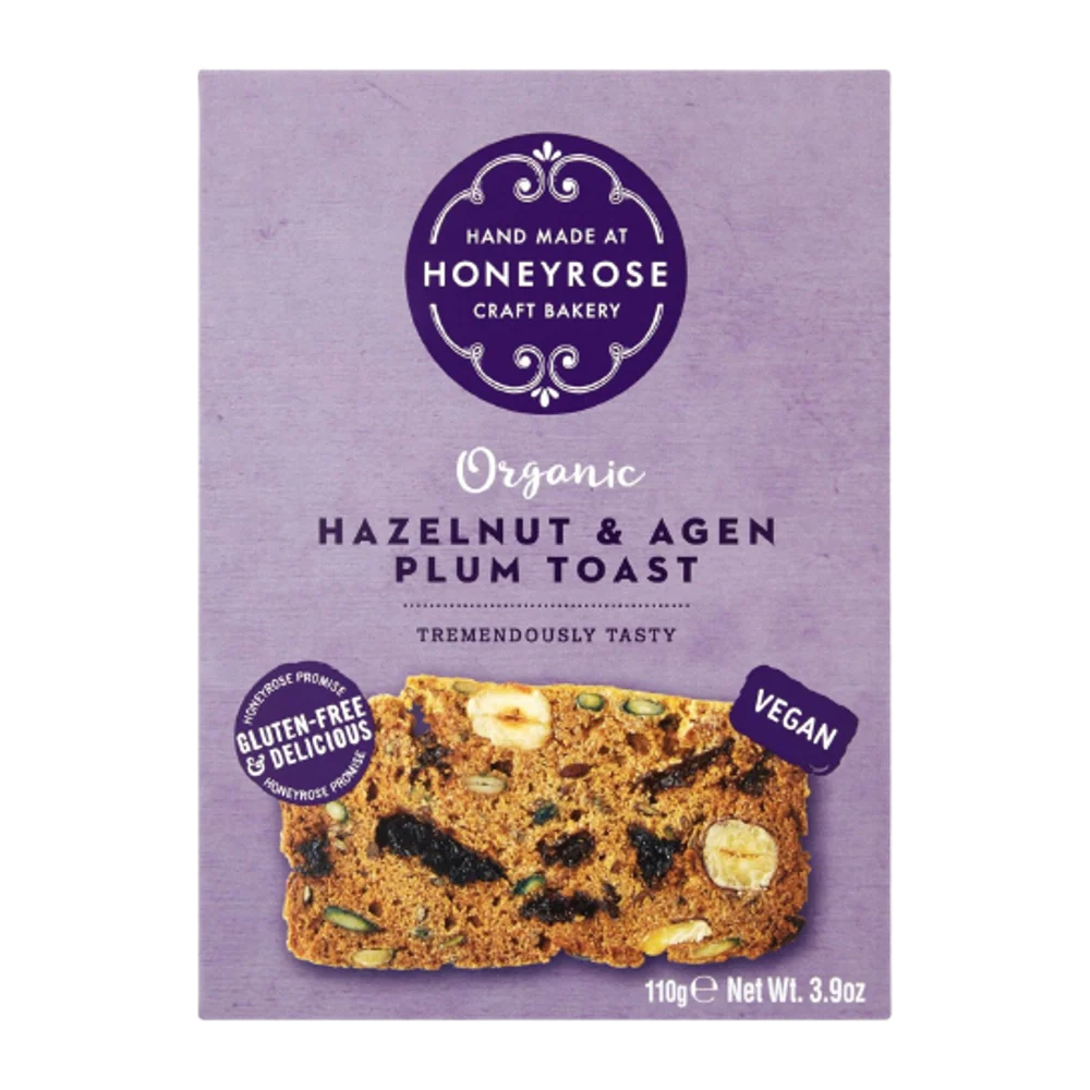 HONEYROSE Hazelnut & Agen Plum Toast 110g