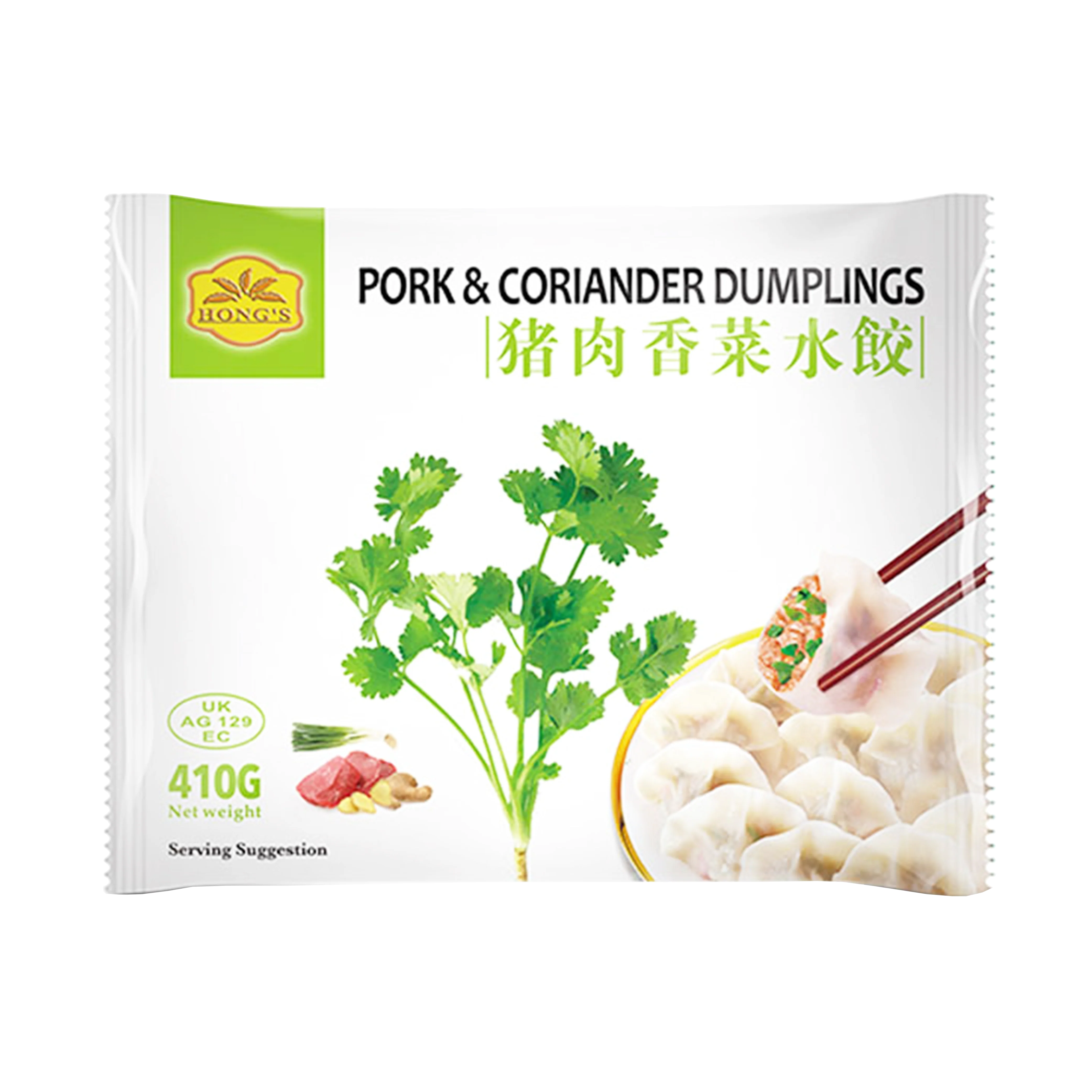 HONG'S Pork & Coriander Dumplings 410g (Frozen)