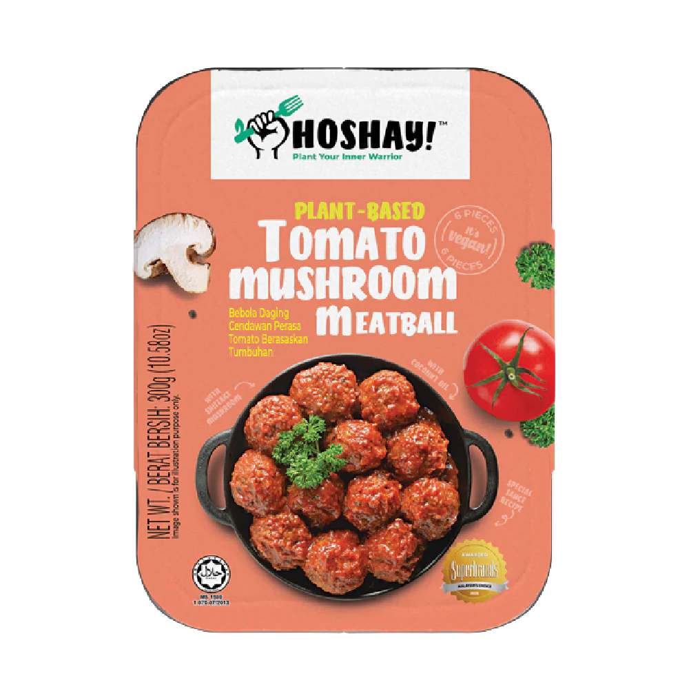 HOSHAY Plantbased Tomato Mushroom Meatball (6pcs) 300g (Frozen)