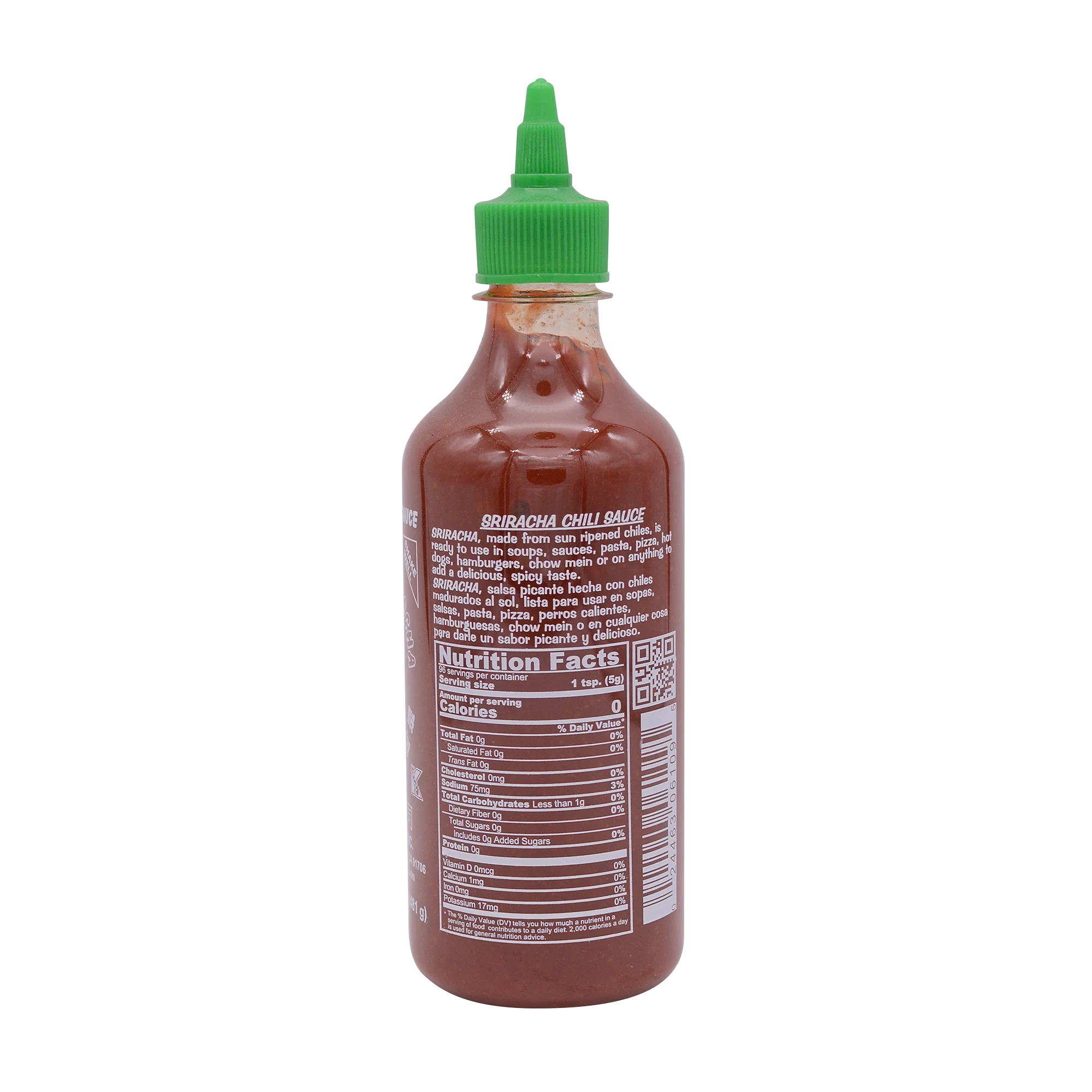Huy Fong Sriracha Hot Chilli Sauce Usa 482g (435ml) - Image 2