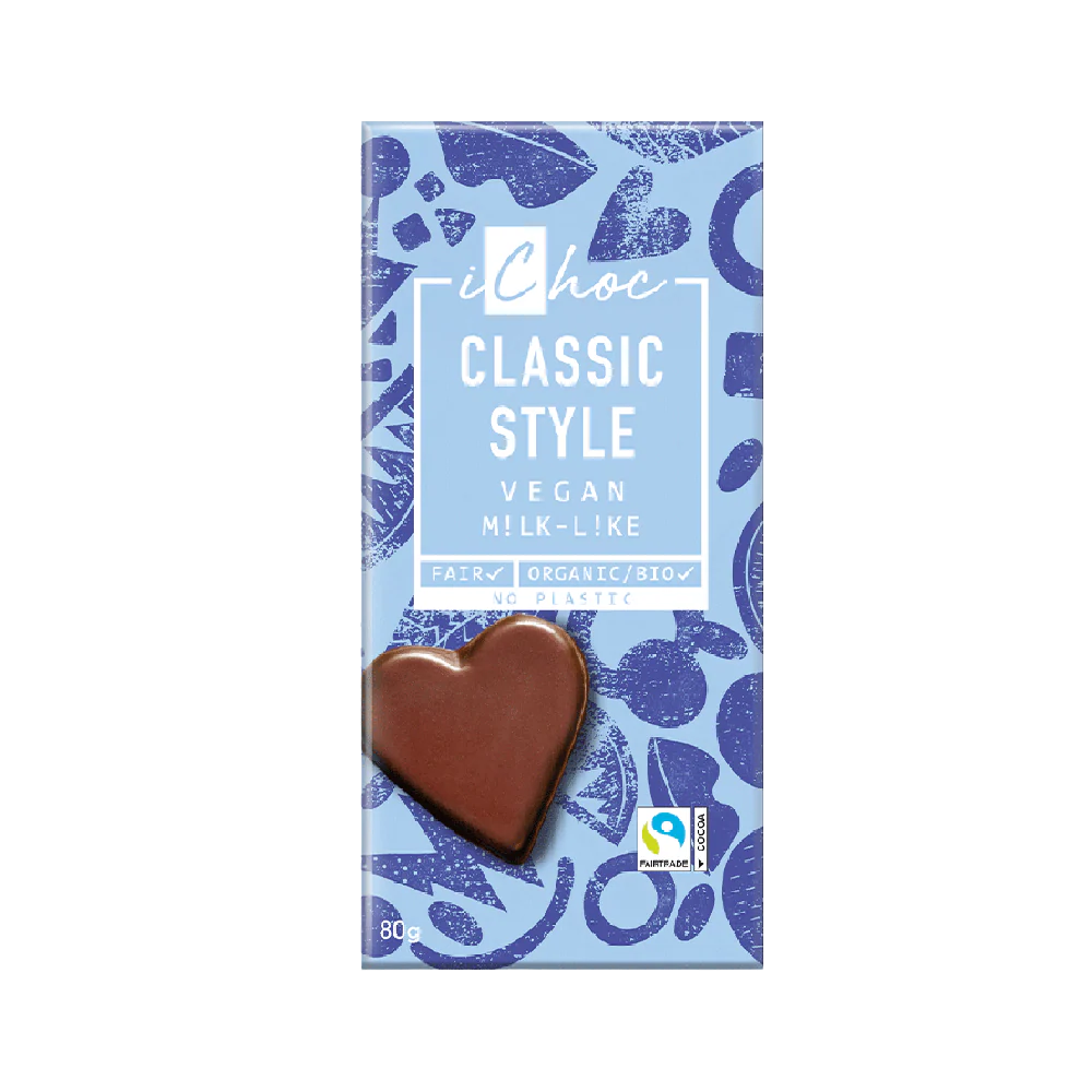ICHOC Organic Chocolate Bar Classic Style 80g