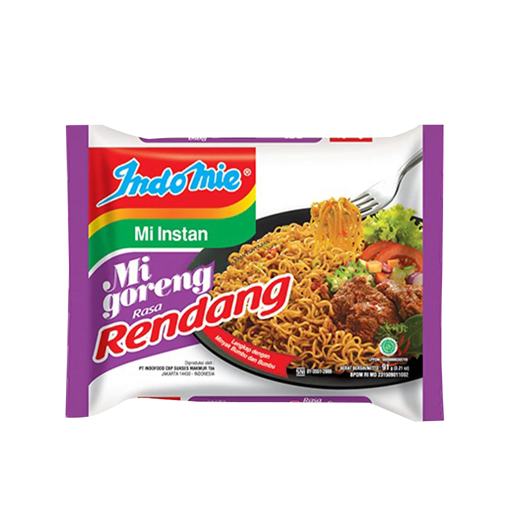 INDOMIE Mi Goreng Rendang (Spicy Beef Rendang Flavour) 91g