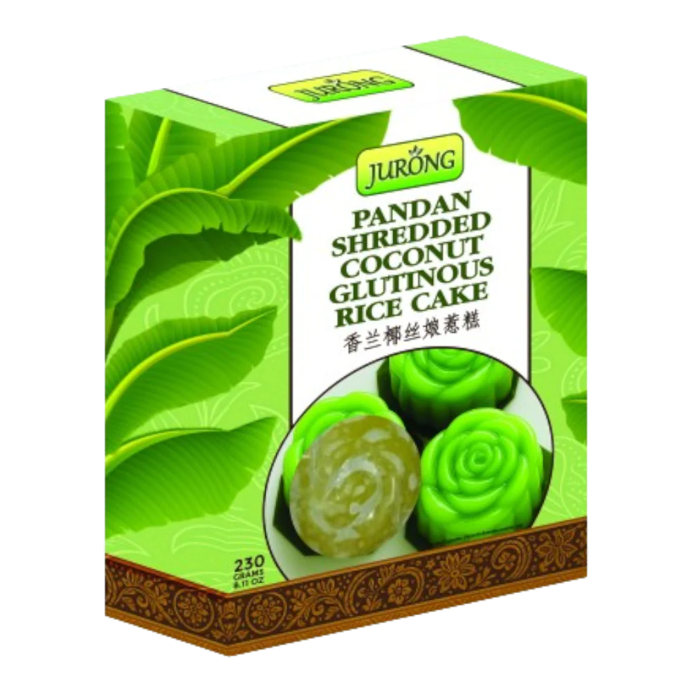 Jurong Pandan Shredded Coconut Glutinous Rice Cake 230g (Frozen)