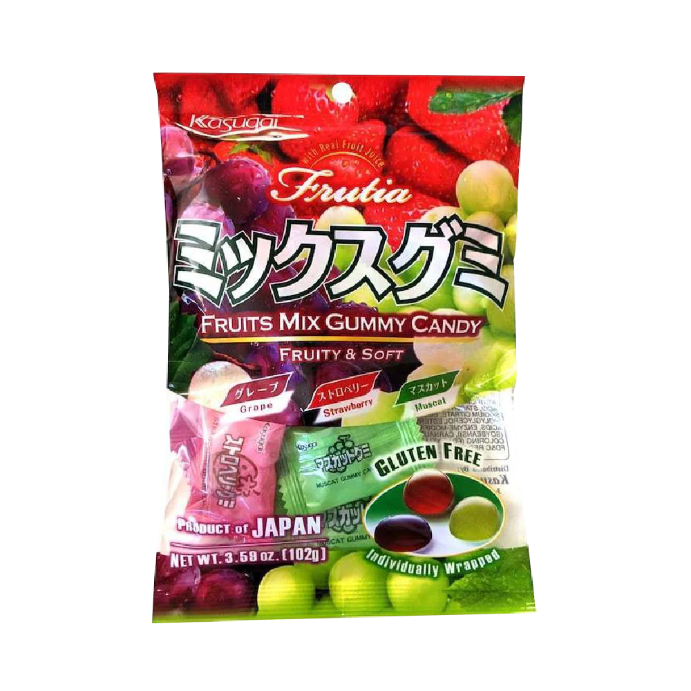 KASUGAI Fruits Gummy Candy Mix 102g