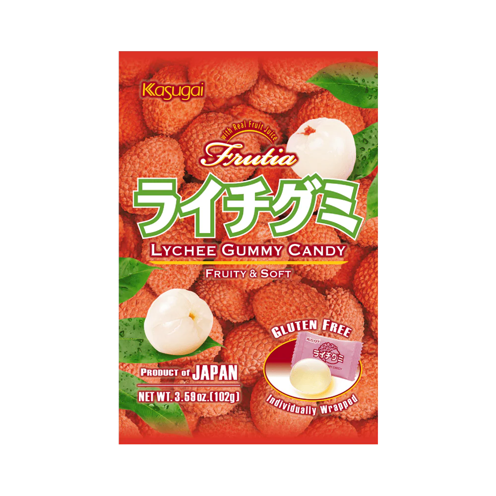 KASUGAI Gummy Candy Lychee 102g