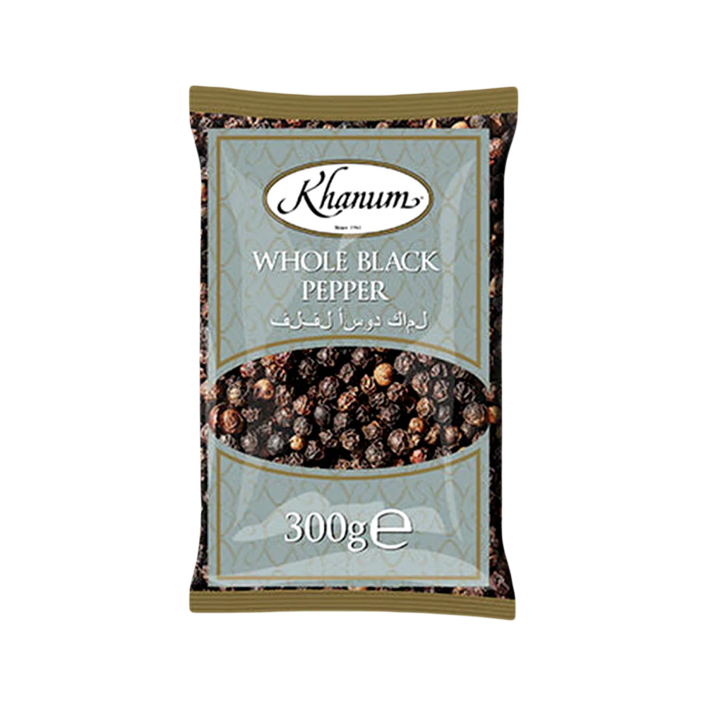 KHANUM Whole Black Pepper 300g
