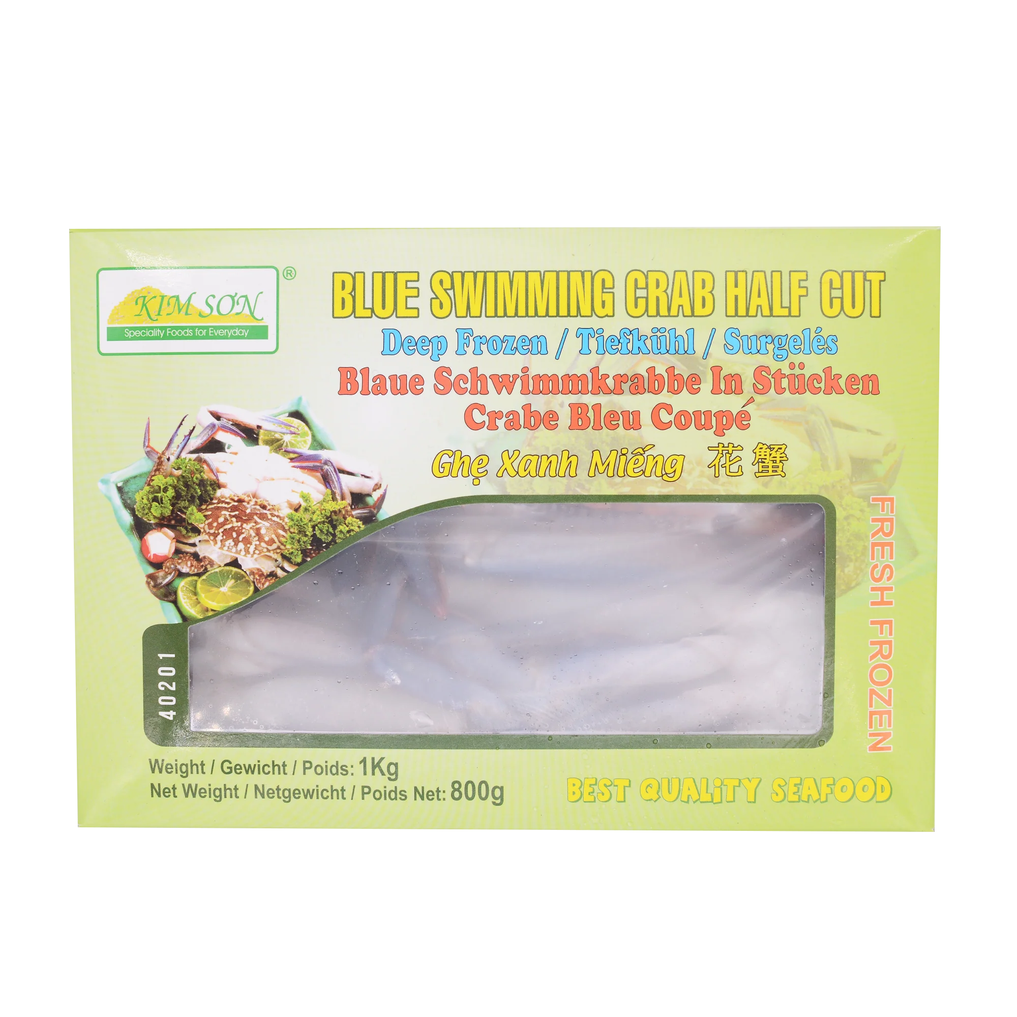 Kim Son Blue Swimming Crab Half Cut (1kg GW) (Frozen)