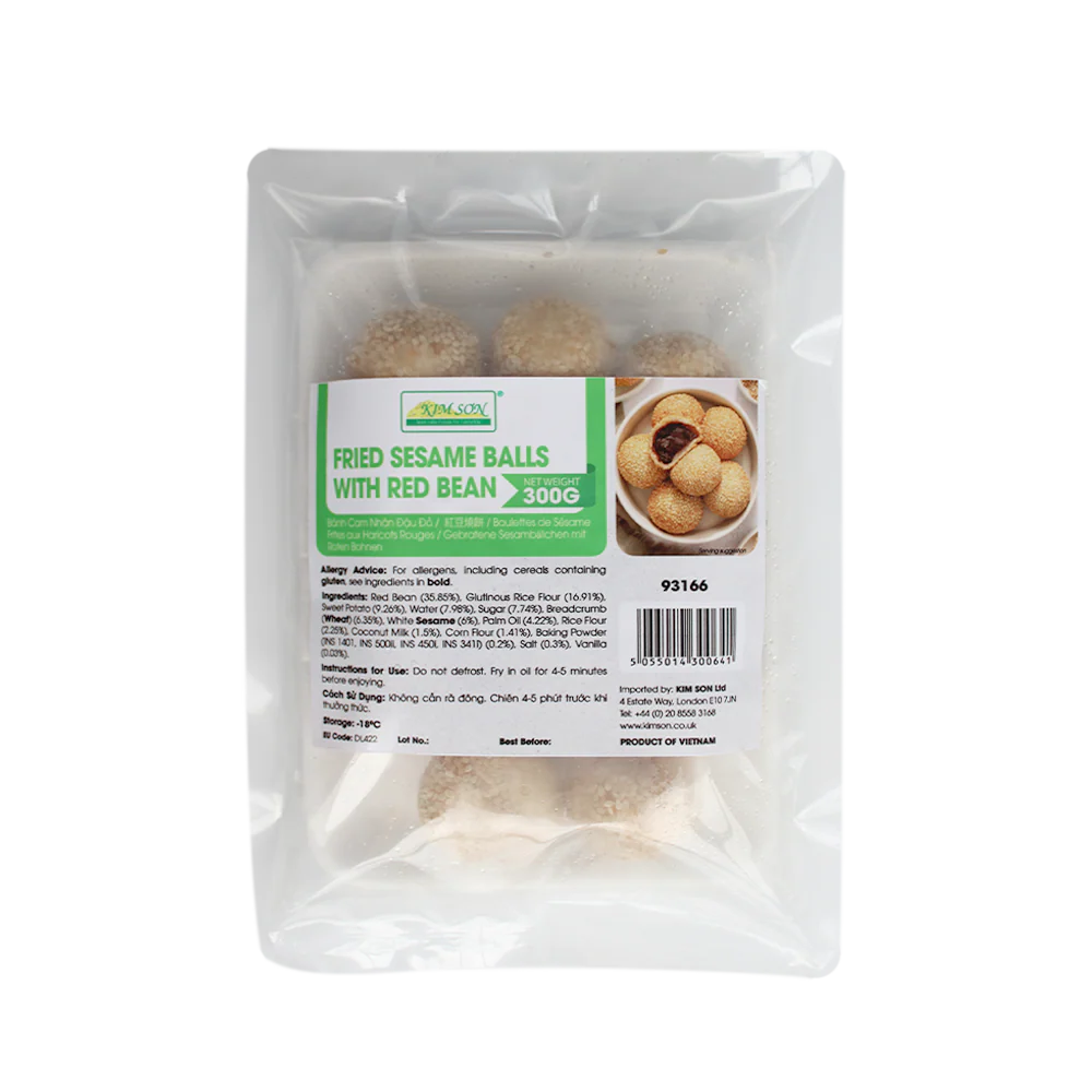 Kim Son Fried Sesame Balls With Red Bean 300g (Frozen)
