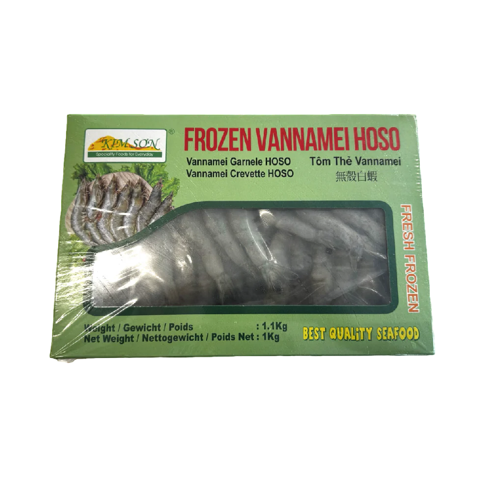 Kim Son Frozen HOSO Vannamei Shrimp 50-60 1kg (Frozen)
