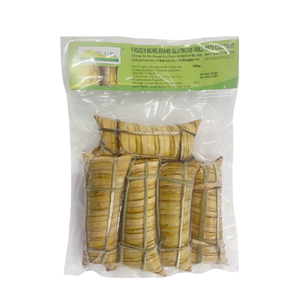 Kim Son Frozen Mung Bean Glutinous Roll With Coconut 500g (Frozen)