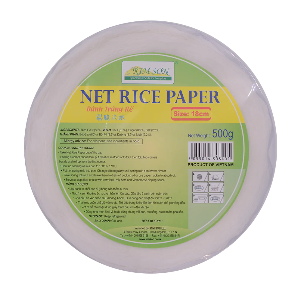 Kim Son Net Rice Paper 18cm 500g (Frozen)