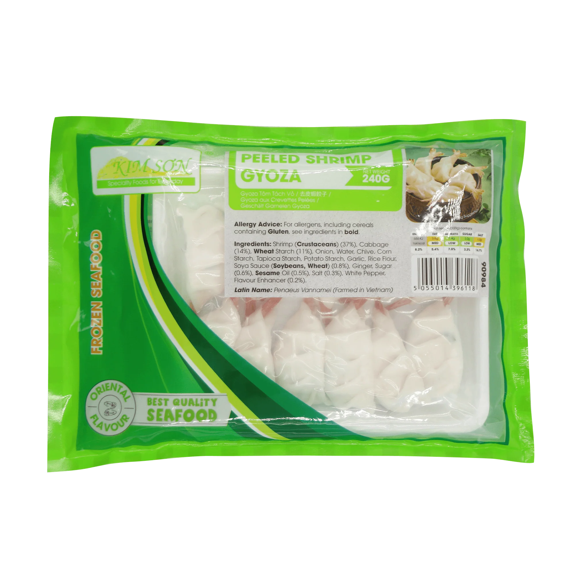 Kim Son Peeled Shrimp Gyoza 240g (Frozen)
