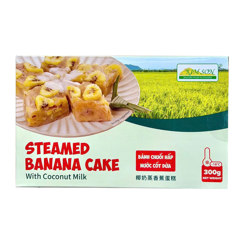 KIM SON Steamed Banana Cake With Coconut Milk 300g (Frozen)