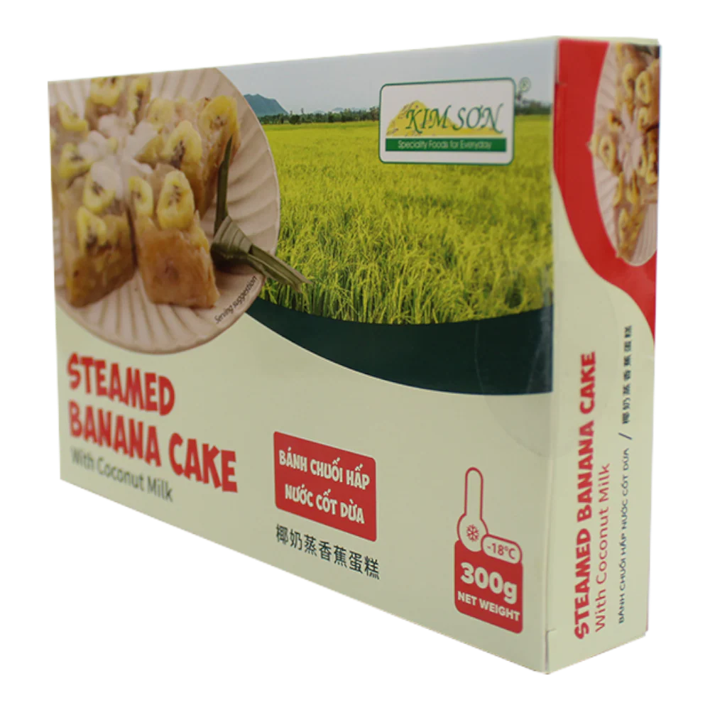 KIM SON Steamed Banana Cake With Coconut Milk 300g (Frozen) - Image 3