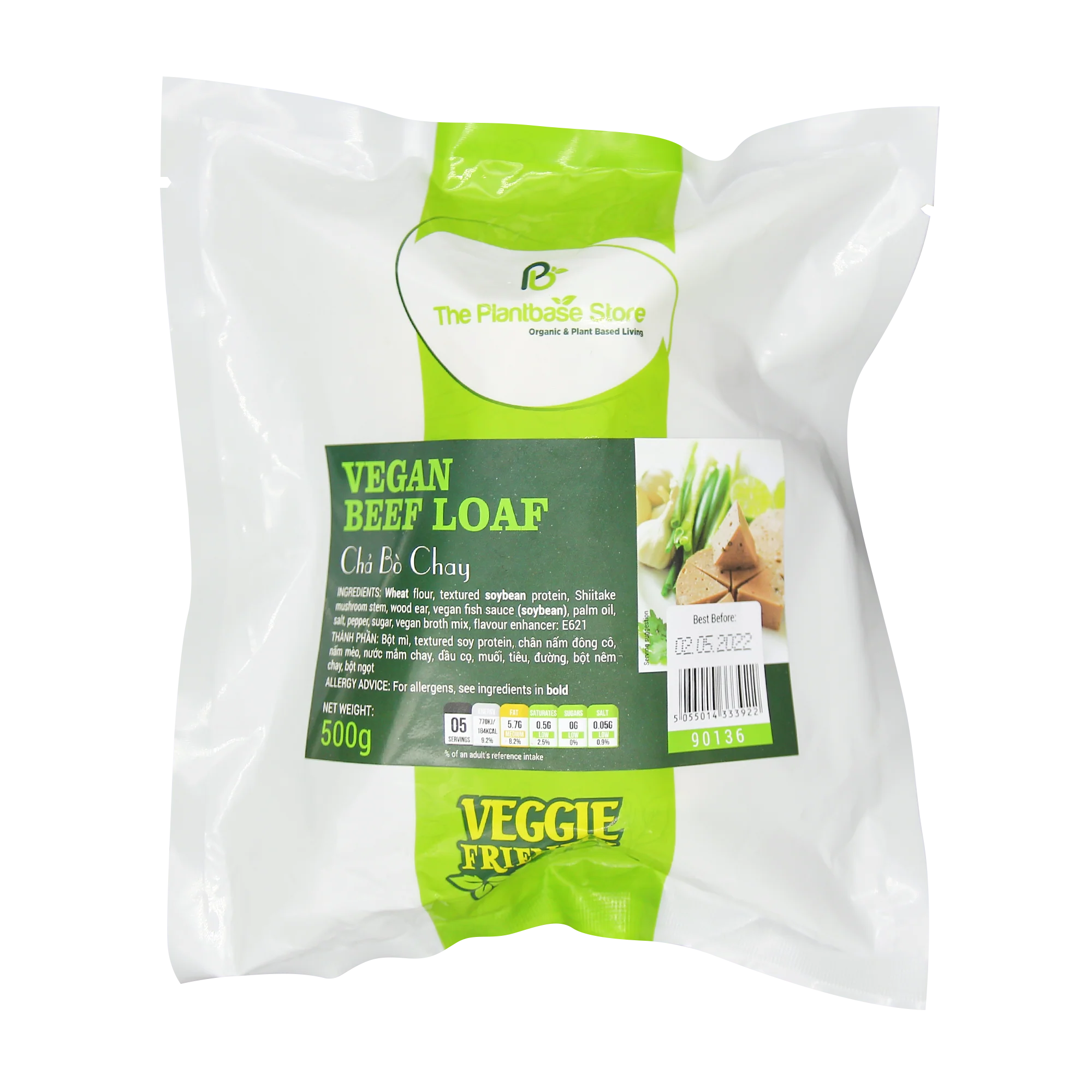 The Plantbase Store Vegan Beef Loaf 500g (Frozen)
