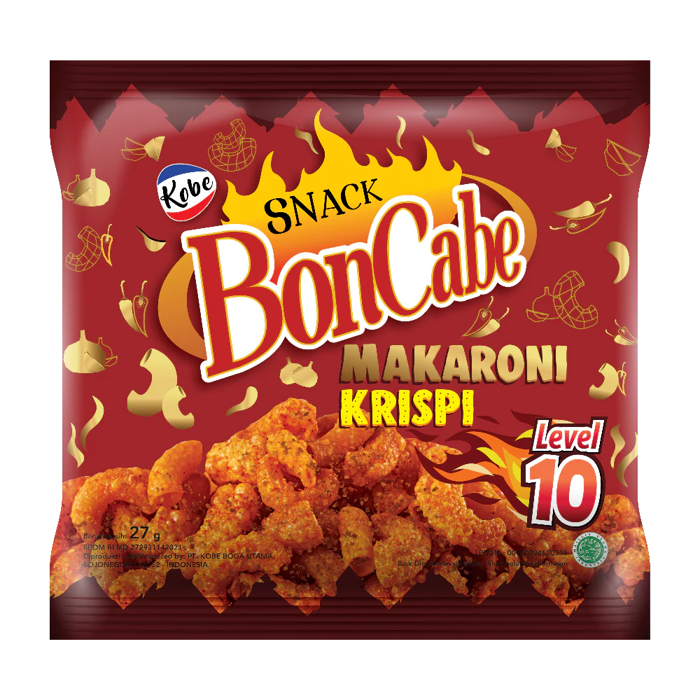 Kobe Bonchili Spicy Macaroni Snack Lv 10 27g
