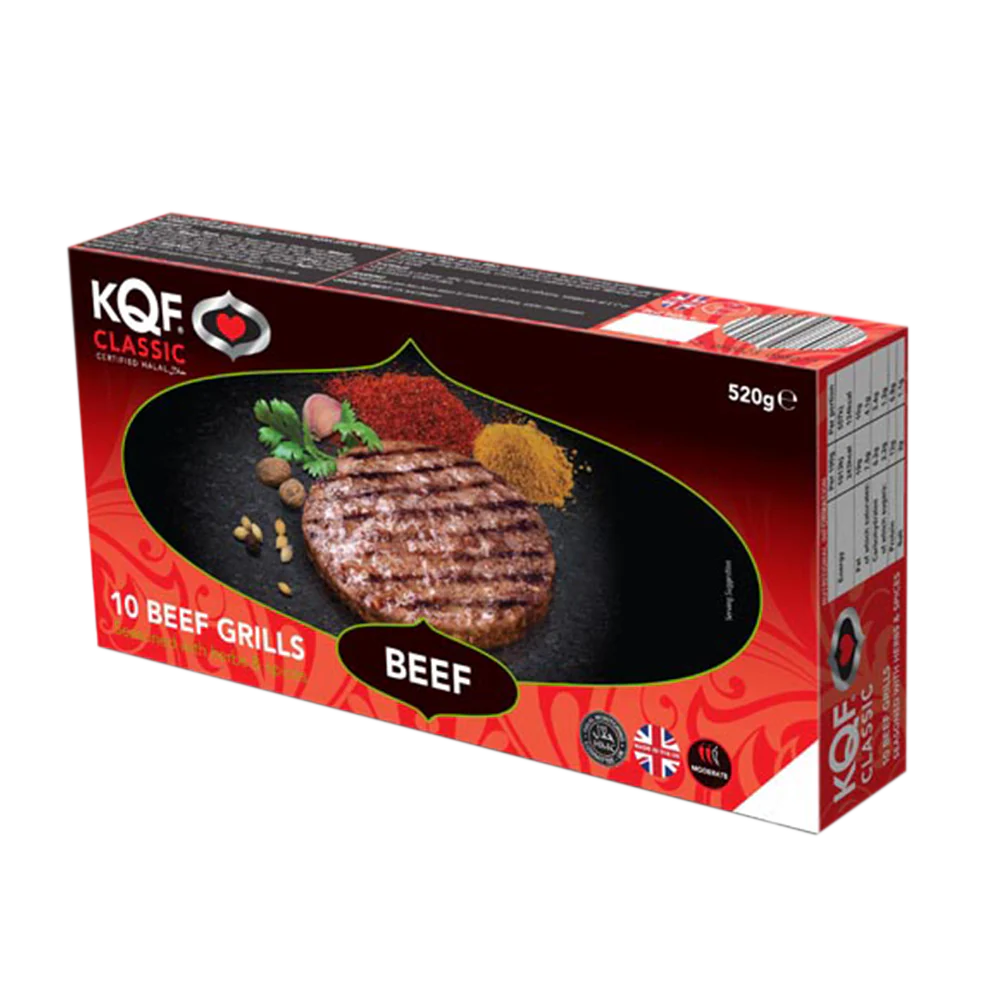 KQF Classic Beef Grills 520g (Frozen)
