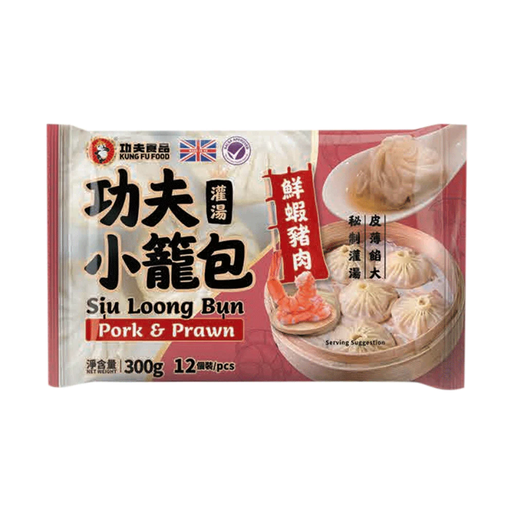 KUNGFU Pork & Prawn Siu Loong Bun 300g