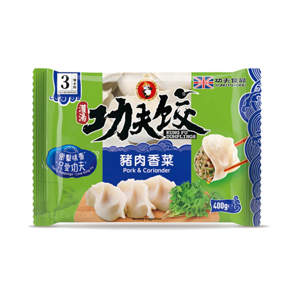 KUNGFU Pork & Coriander Dumplings 400g