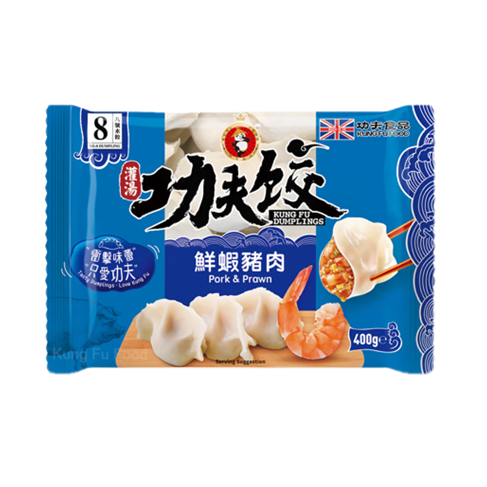 KUNGFU Prawn & Pork Dumplings 400g