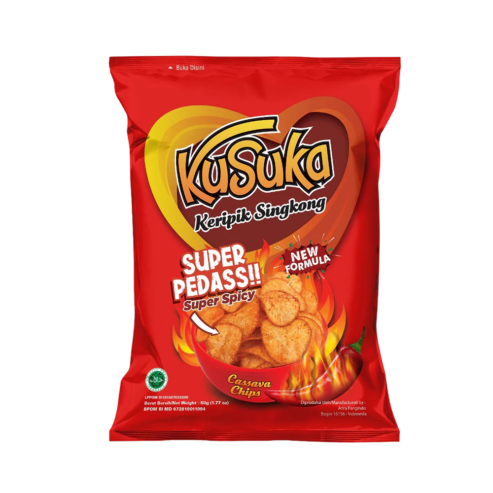 KUSUKA Cassava Chips Super Spicy 50gr