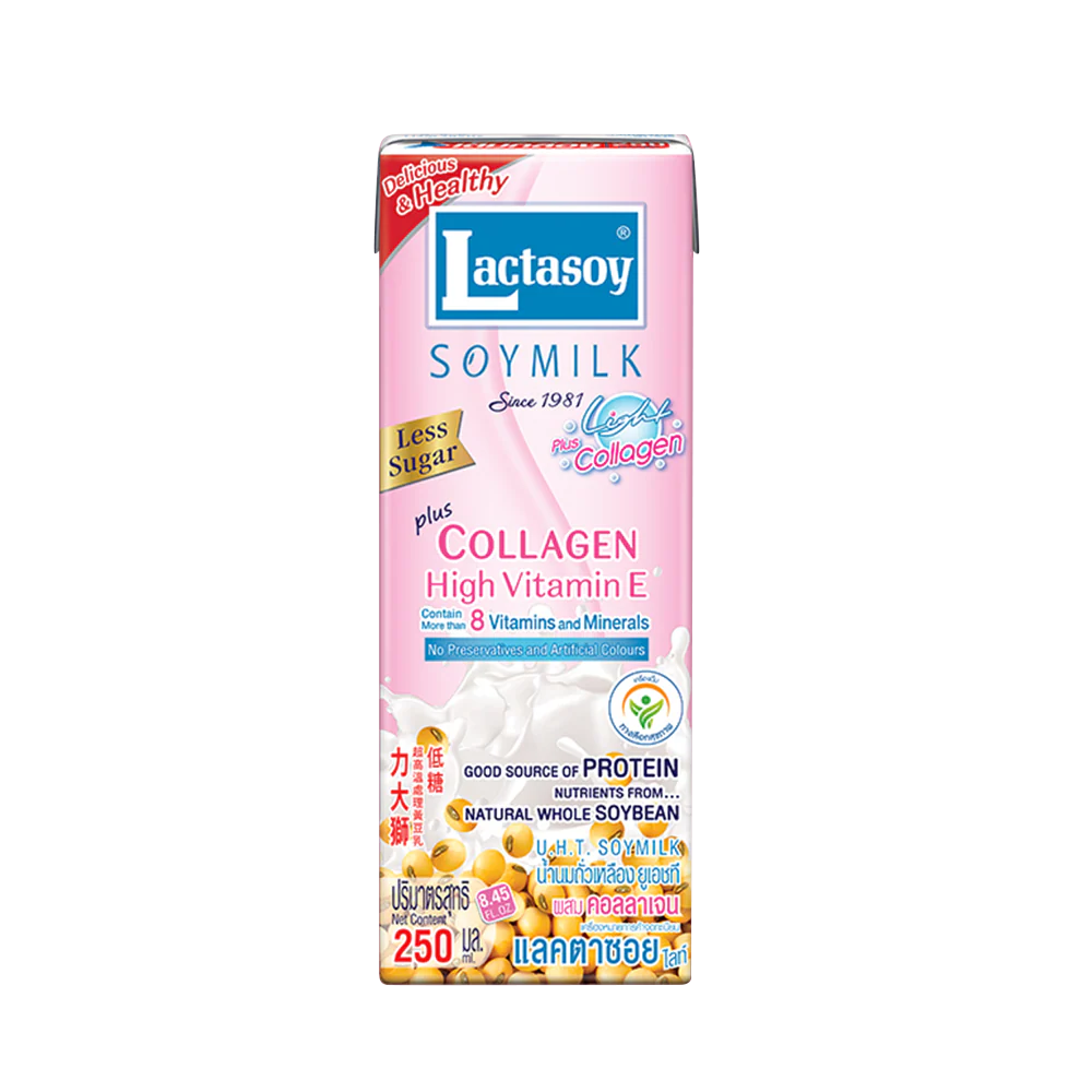 LACTASOY Soy Milk Light Plus Collagen 250ml (Case 36)