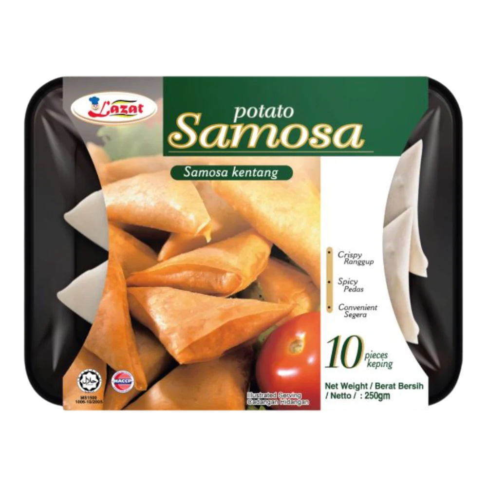 LAZAT Samosa Potatoes 10S 250g (Frozen)