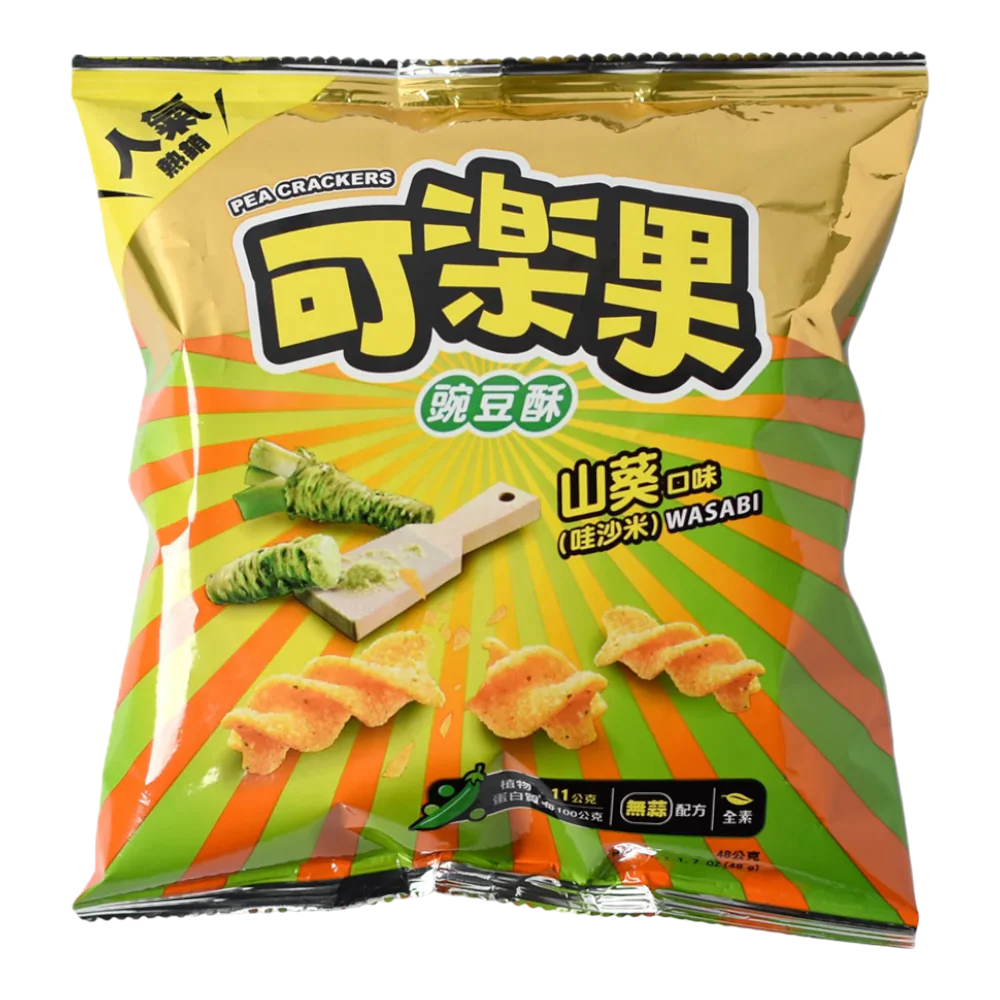 Lian Hwa-Koloke Pea Crackers (Wasabi Flavor) 48g (Case 12)