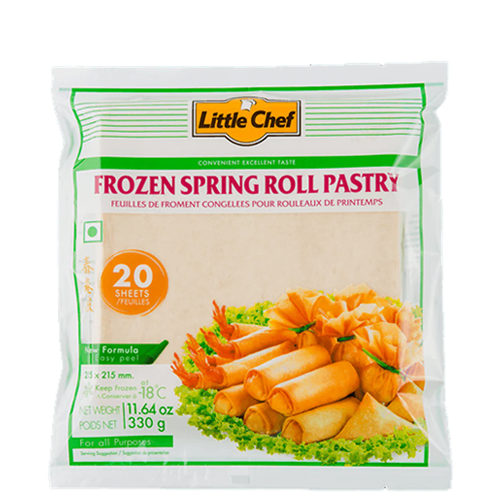 LITTLE CHEF Spring Roll Pastry 8.5 SQ In 330g (Frozen)