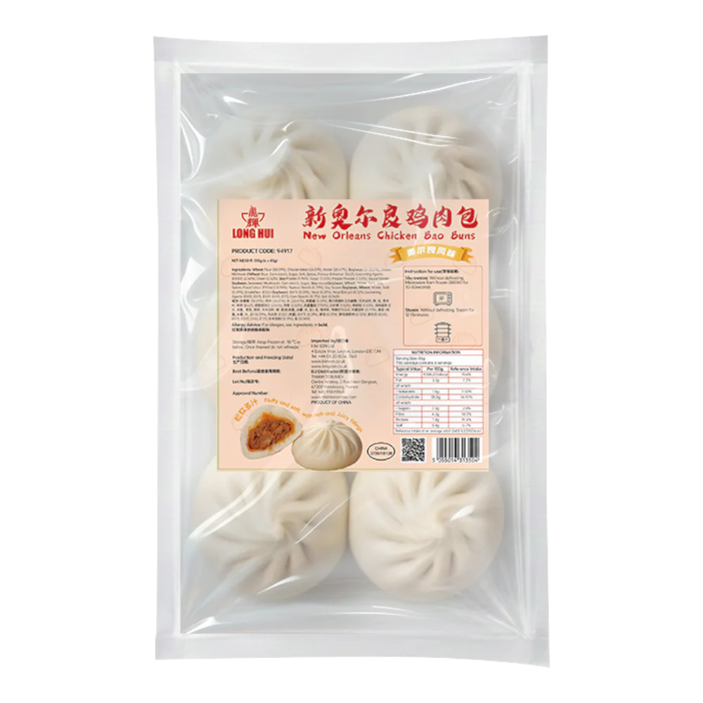 LONG HUI New Orleans Chicken Bao Buns 510g (Frozen)