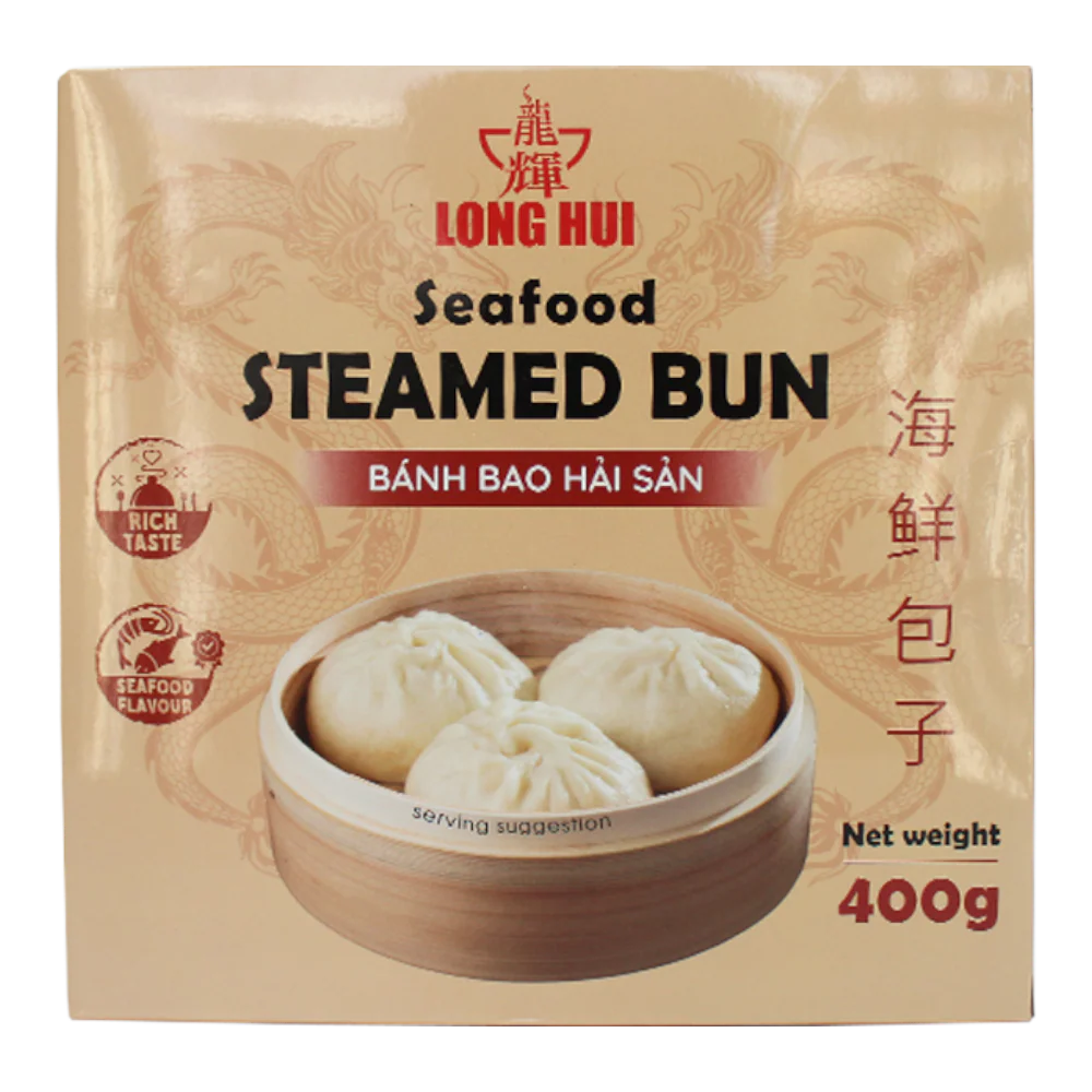 LONG HUI Seafood Steamed Bun 400g (Frozen)