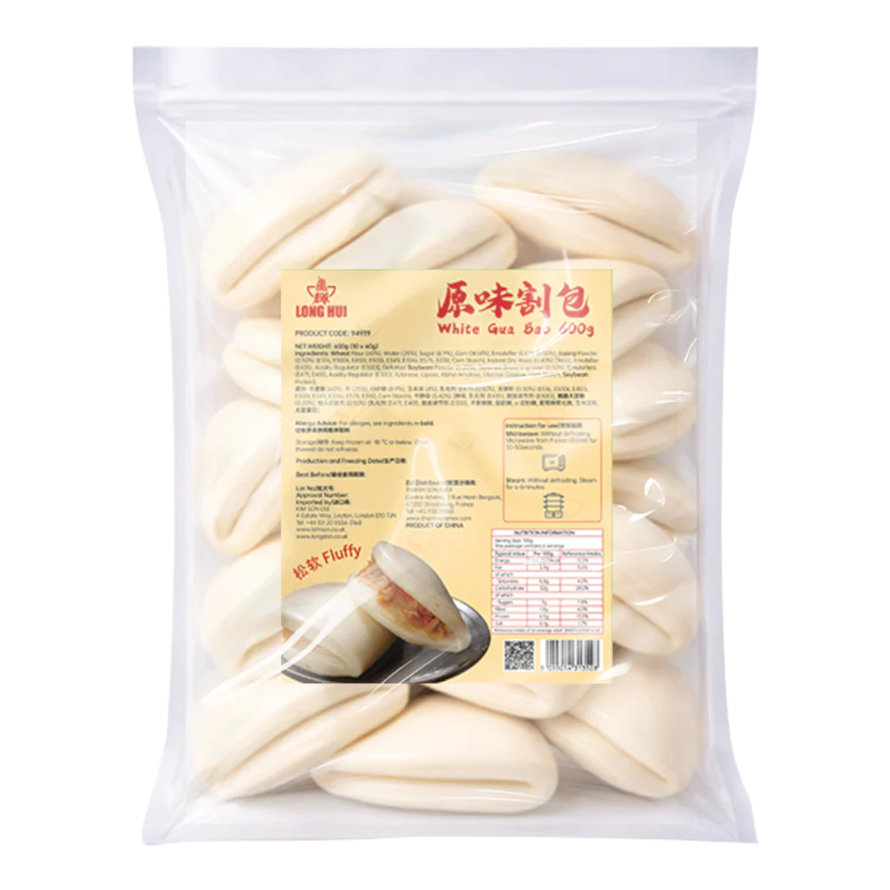 LONG HUI White Gua Bao 600g (Frozen)