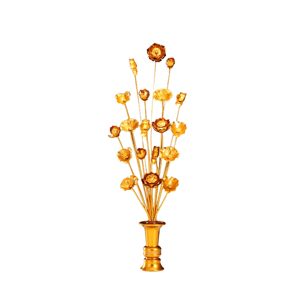 LONGDAN Aluminum Lotus Vase 20 Inches