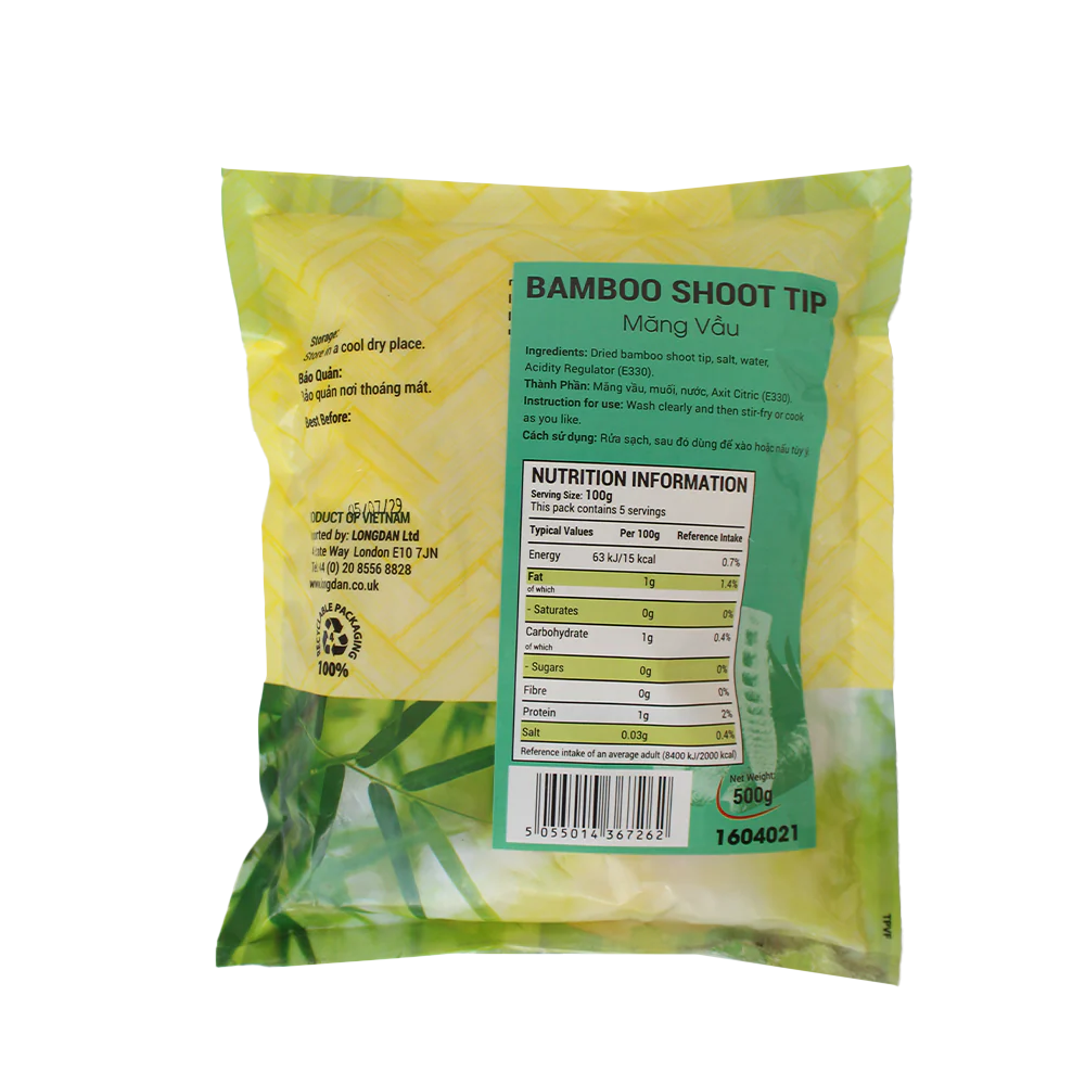 Longdan Bamboo Shoot Tip 500g (Case 20) - Image 2