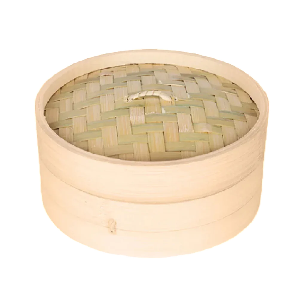Longdan Bamboo Steamer Set 9 Inches (1 base, 1 lid)