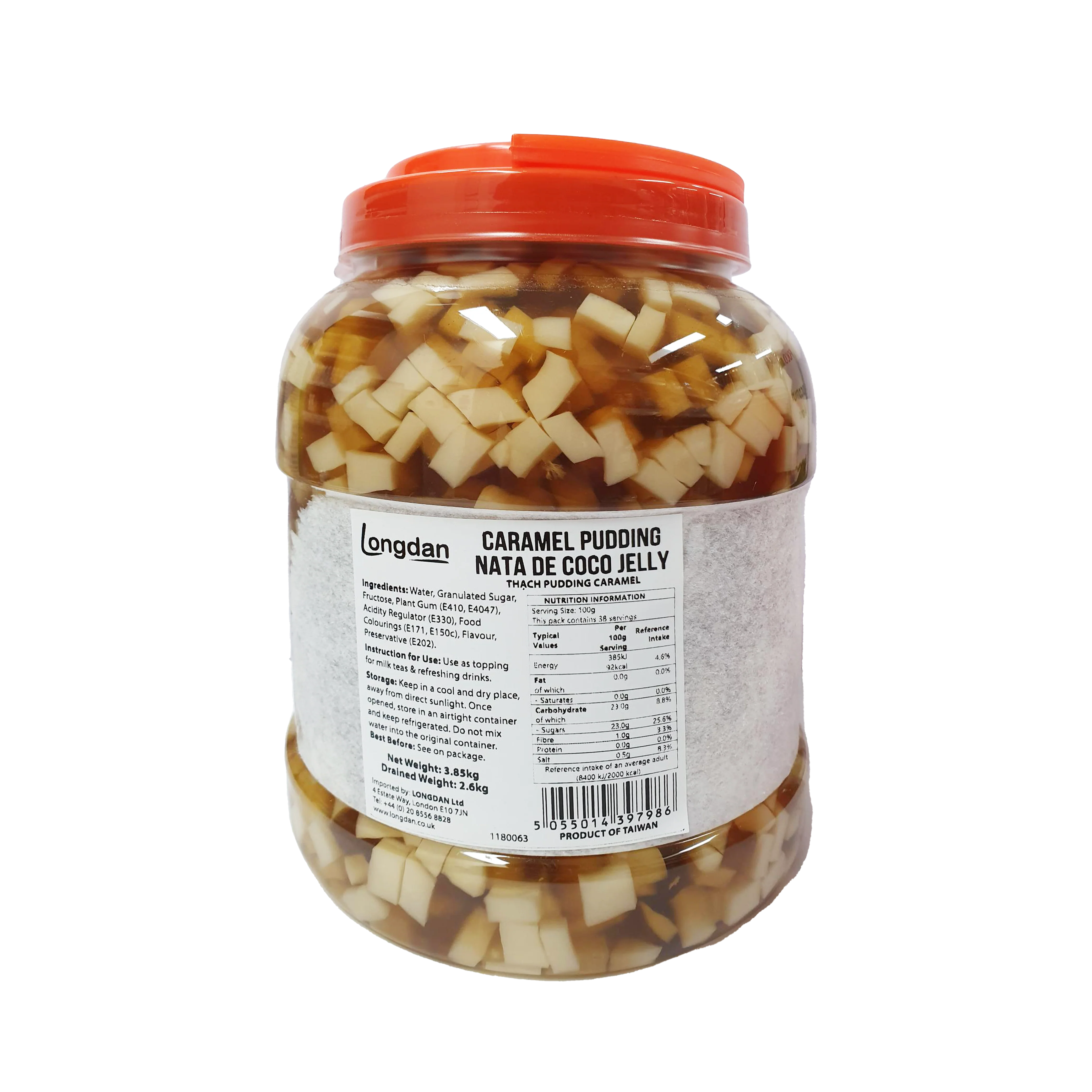 Longdan Caramel Pudding Nata de Coco Jelly 3.85kg (Case 6)