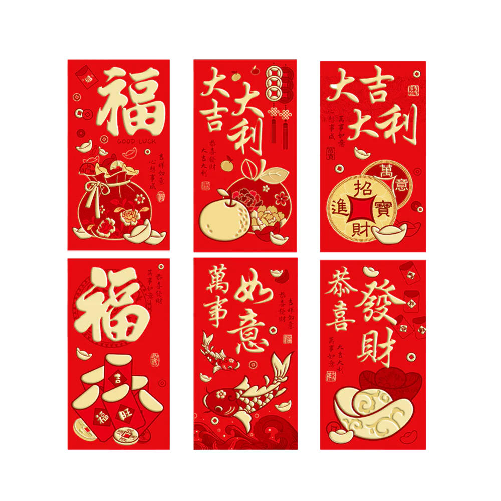 Longdan Chinese Red Envelope 6pcs - Image 2