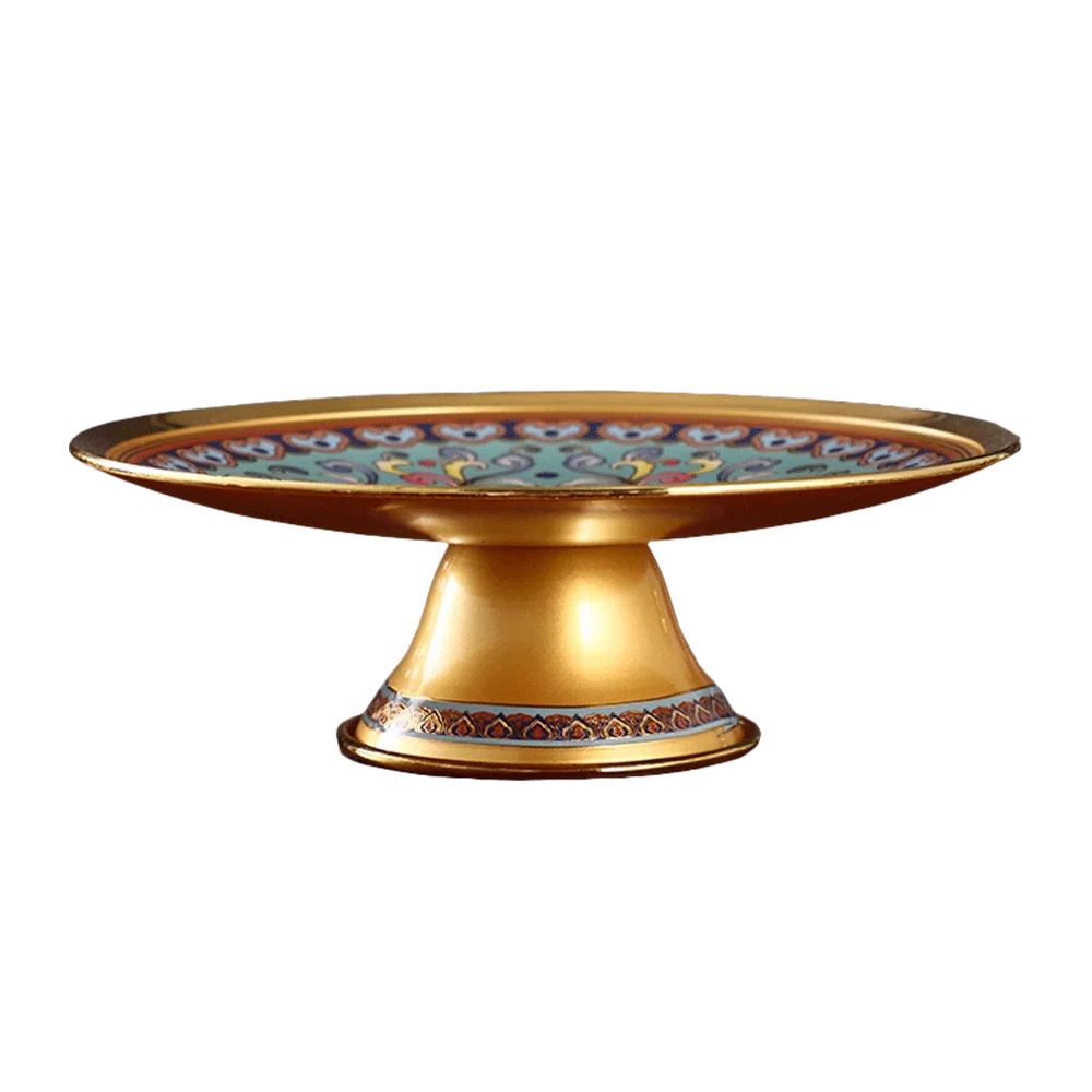 LONGDAN Golden Lotus Plate 7 Inches