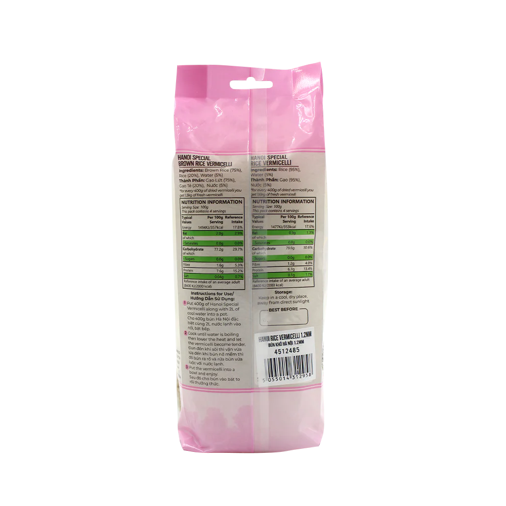 LONGDAN Hanoi Rice Vermicelli 1.2mm 400g - Image 2