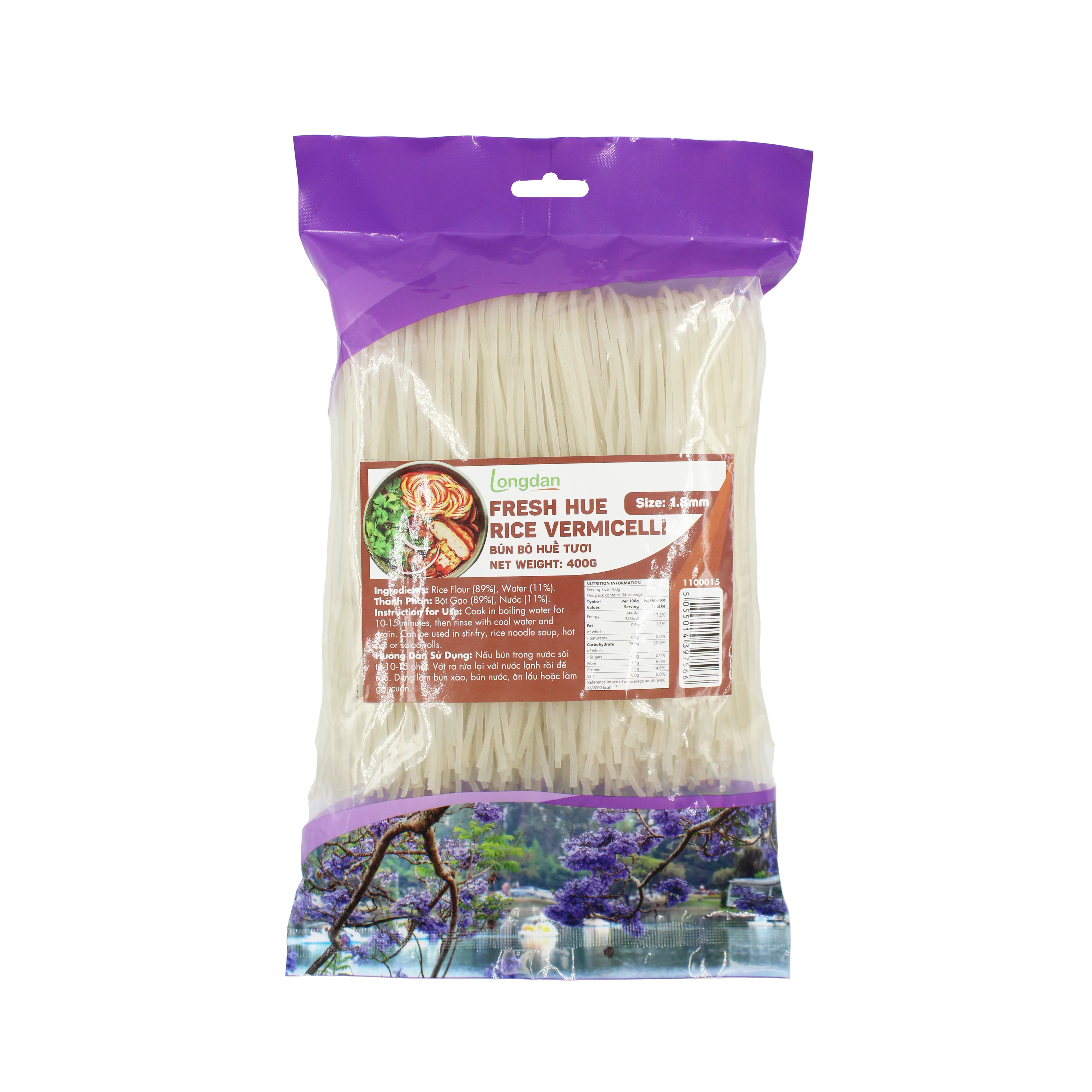 Longdan Hue Fresh Rice Vermicelli 1.8mm 400gr