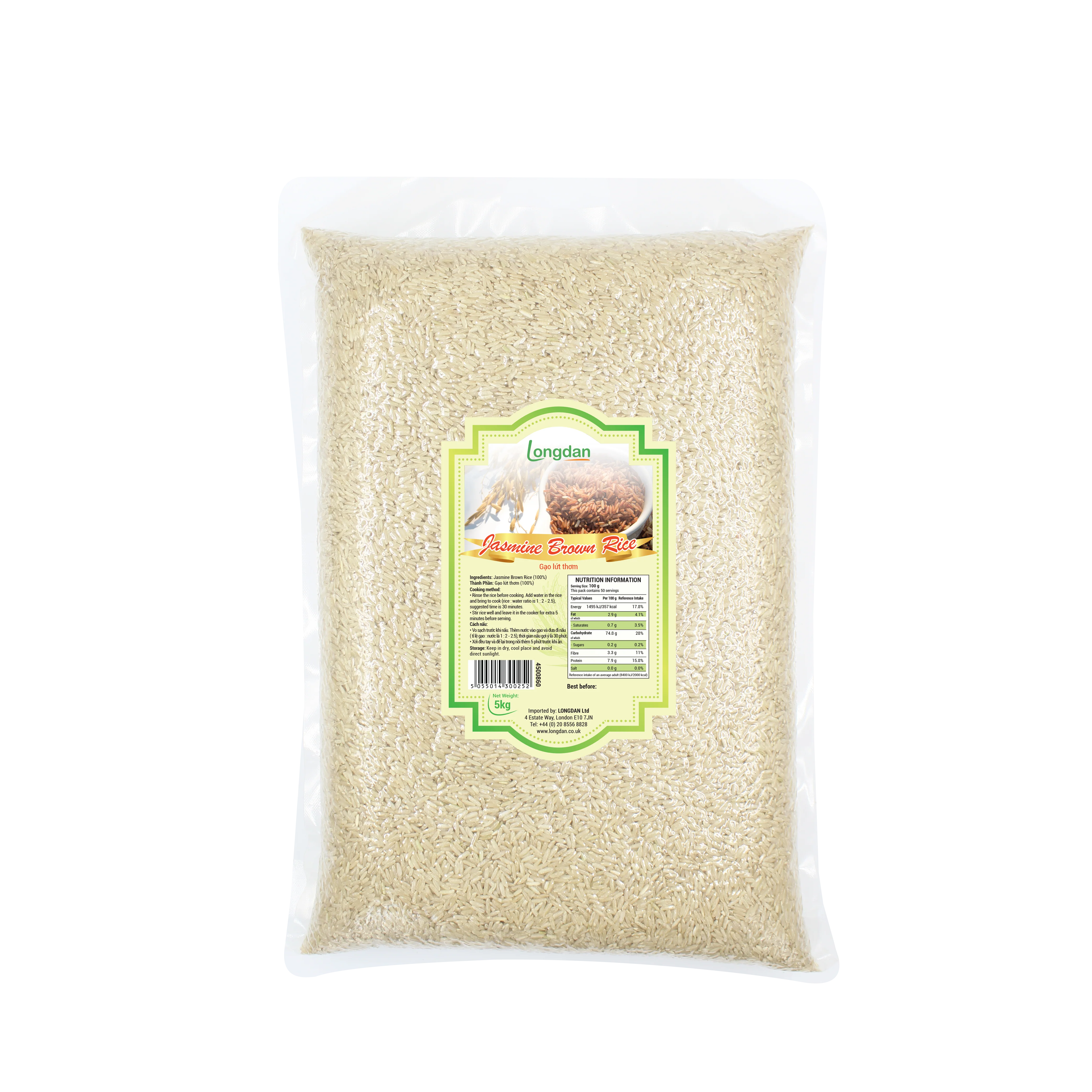 Longdan Jasmine Brown Rice 5kg