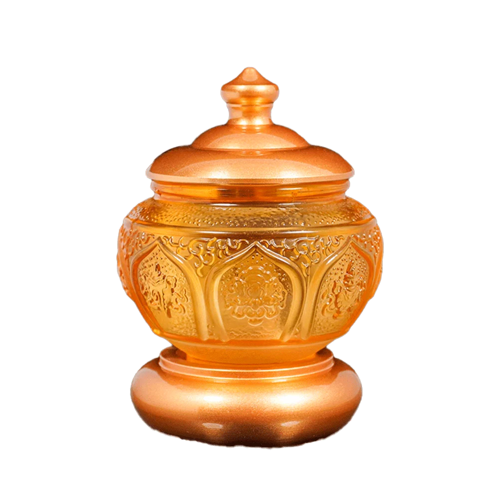 LONGDAN Liuli Eight Auspicious Cup 4 Inches