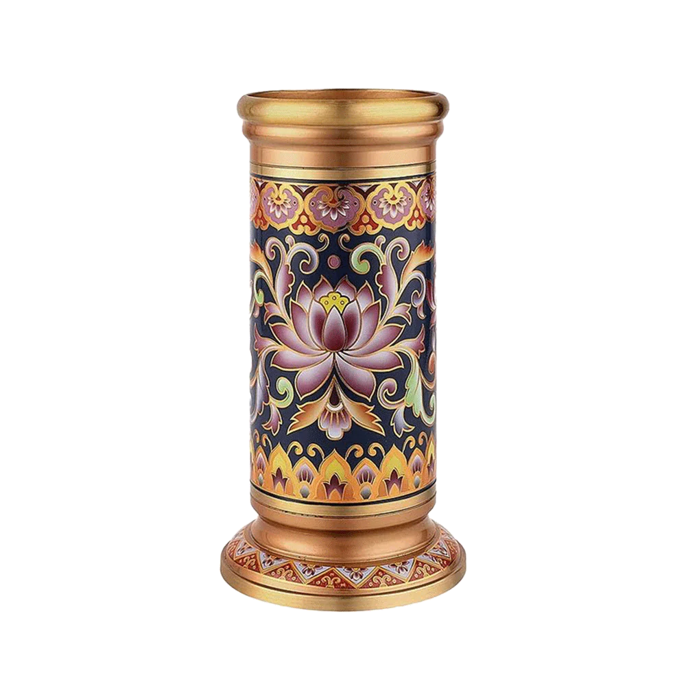 LONGDAN Midnight Blue Lotus Incense Holder 8.5 Inches