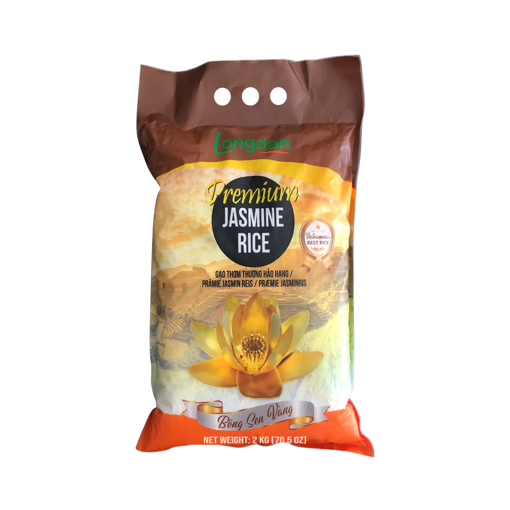 Longdan Premium Jasmine Rice 2kg (Case 5) - Image 2