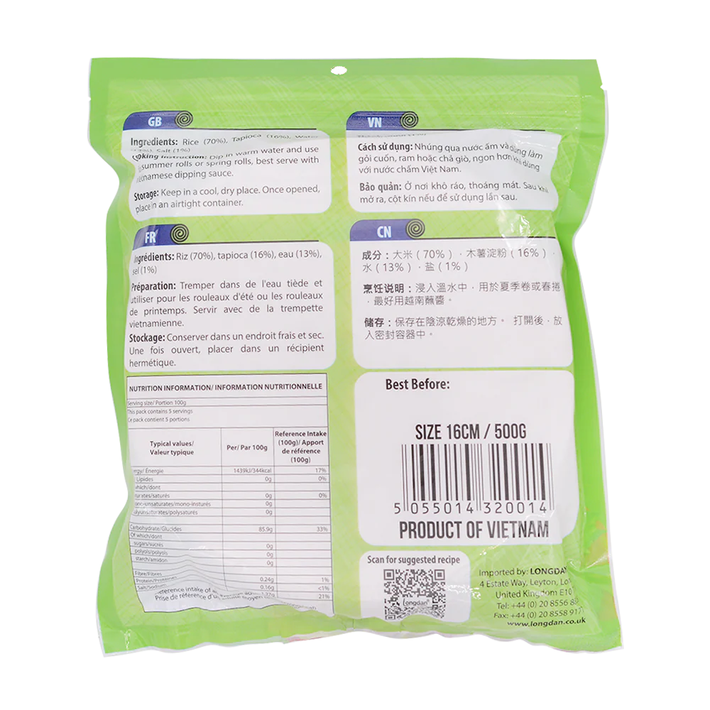 Longdan Rice Paper 16cm 500g - Image 2