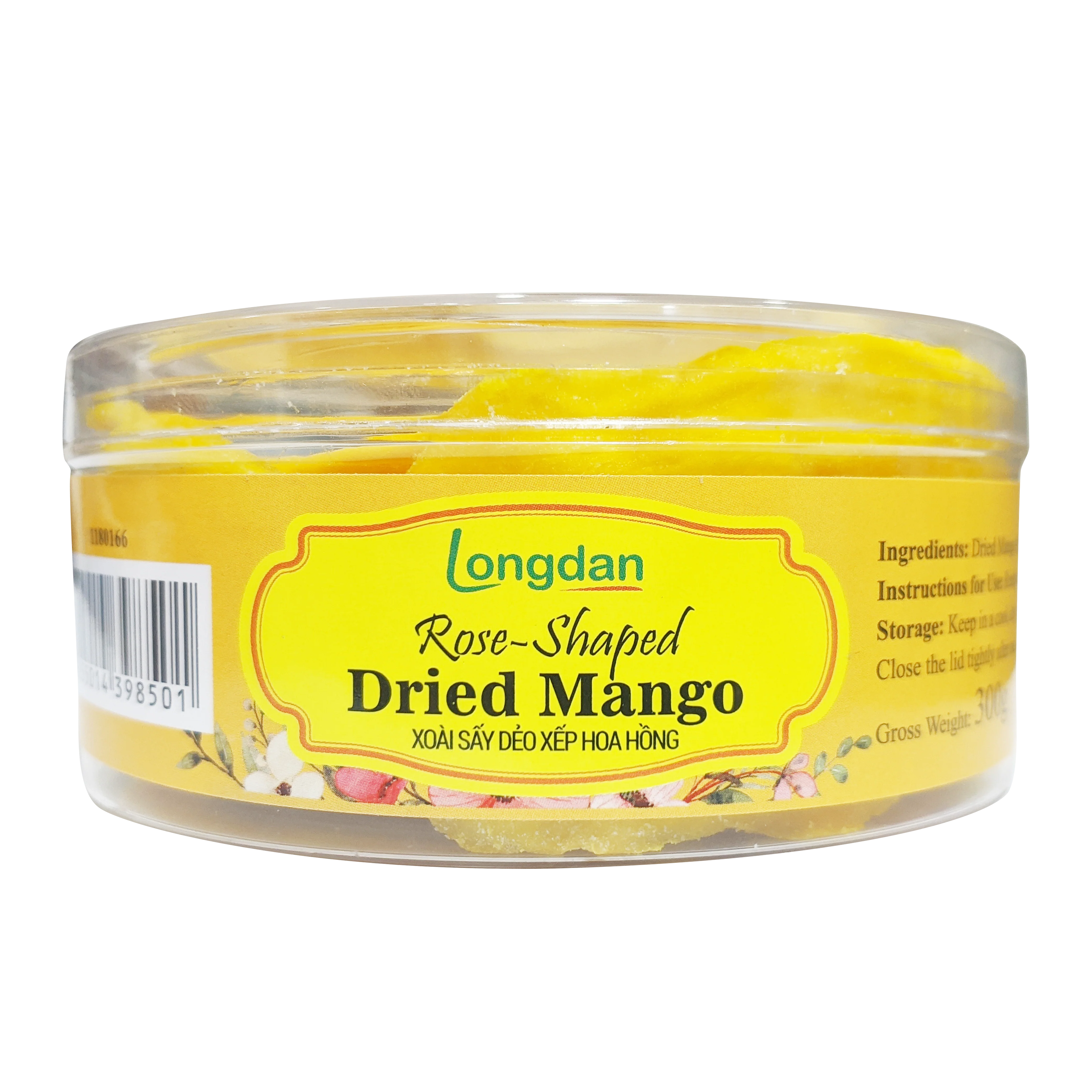 Longdan Rose - Shaped Dried Mango 300g