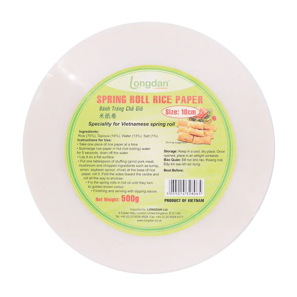 Longdan Spring Roll Rice Paper 18cm 500g