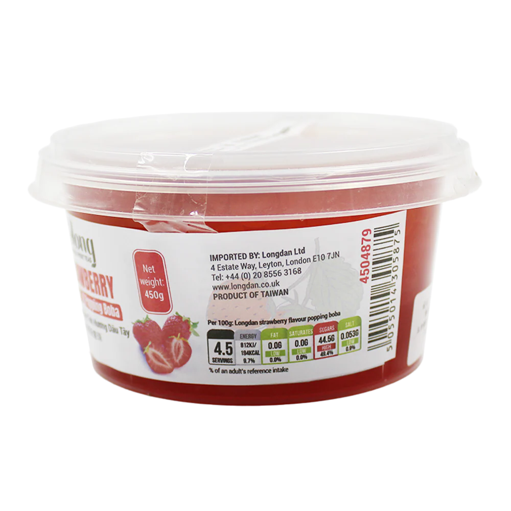 Olong Strawberry Popping Boba 450g (Case 24) - Image 2